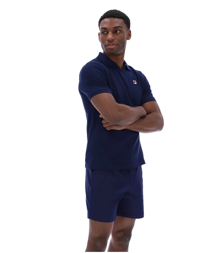 Polo texturizado Tristiano azul marino de Fila