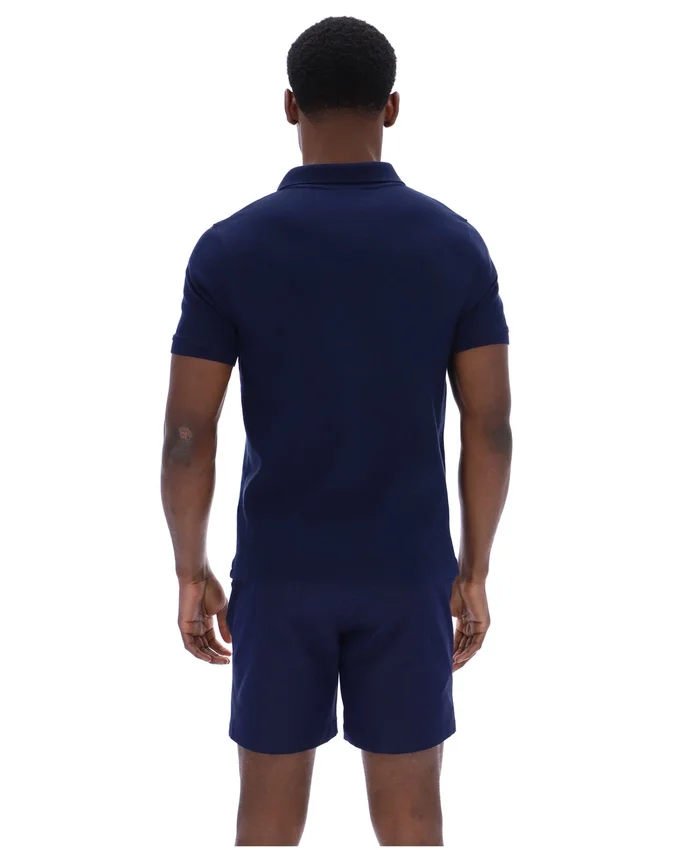 Polo texturizado Tristiano azul marino de Fila