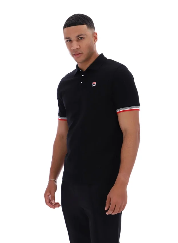 Polo Zev negro con detalle en los puños