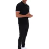 Polo Zev negro con detalle en los puños