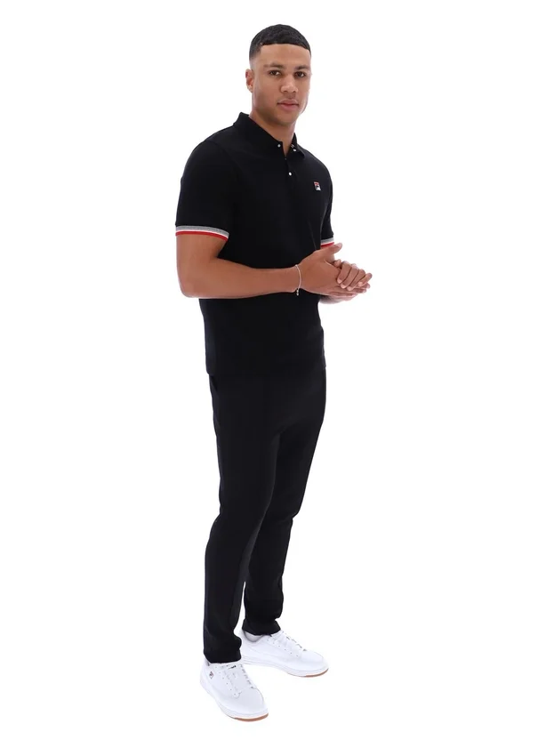 Polo Zev negro con detalle en los puños