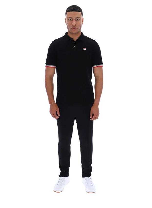 Polo Zev negro con detalle en los puños
