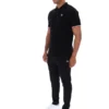 Polo Zev negro con detalle en los puños