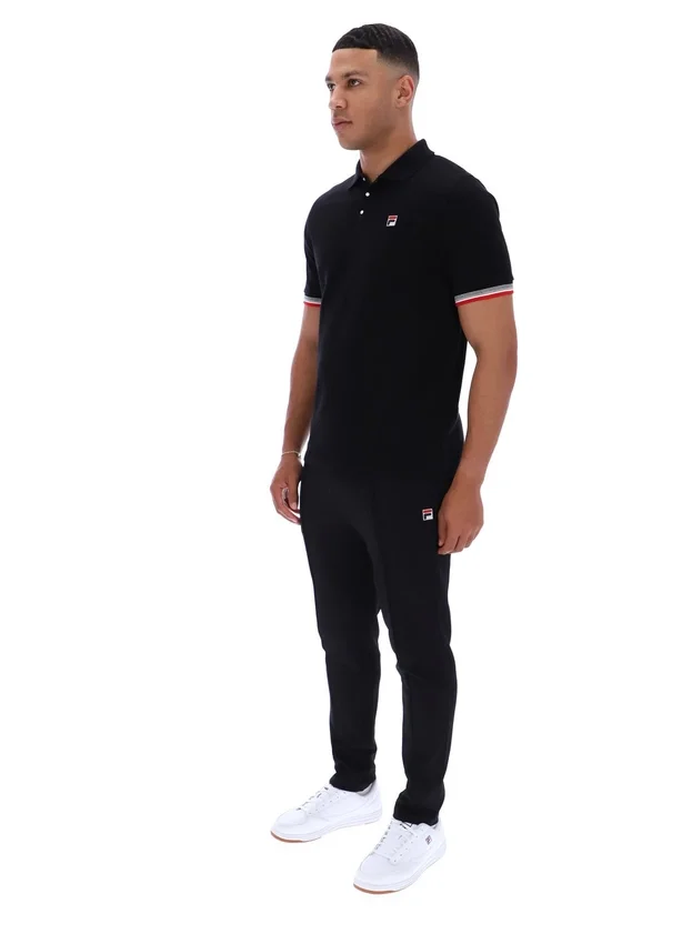 Polo Zev negro con detalle en los puños