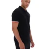 Polo Zev negro con detalle en los puños