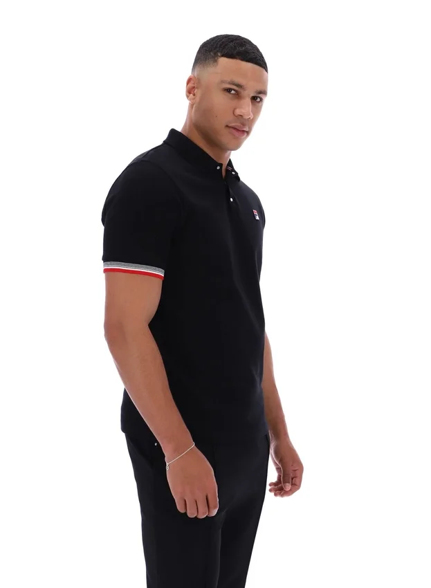 Polo Zev negro con detalle en los puños
