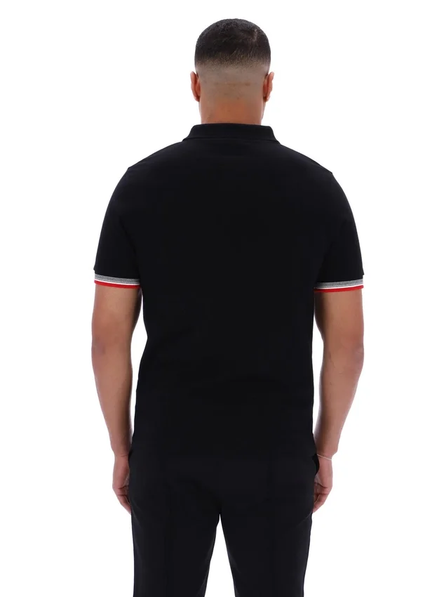 Polo Zev negro con detalle en los puños