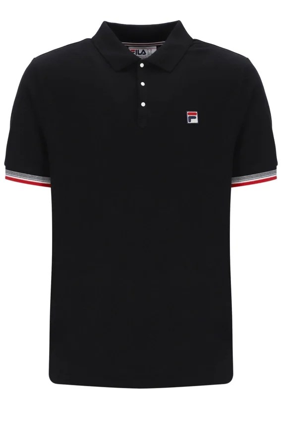 Polo Zev negro con detalle en los puños