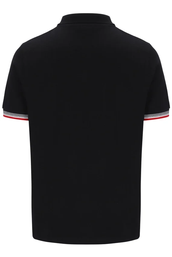 Polo Zev negro con detalle en los puños