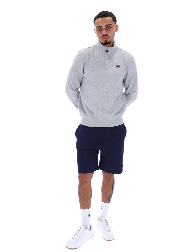 Ramy F-Box gris jaspeado con cremallera de 1/4 y puños teñidos en hilo