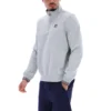Ramy F-Box gris jaspeado con cremallera de 1/4 y puños teñidos en hilo
