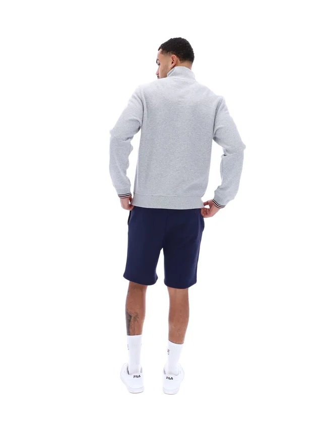 Ramy F-Box gris jaspeado con cremallera de 1/4 y puños teñidos en hilo