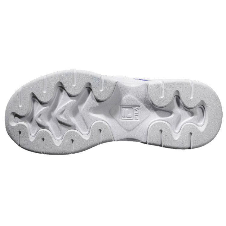 Ray VNTG: tenis gruesos en blanco/plateado