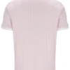 Rosa pálido Polo clásico vintage a rayas BB1