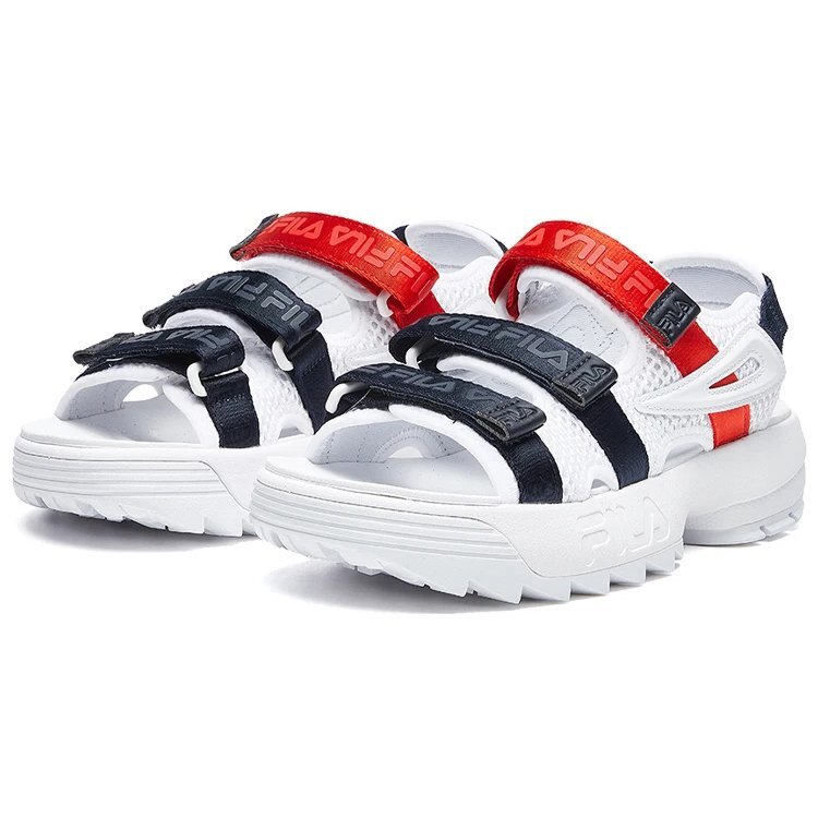SANDALIA Disruptor II blanco/negro/rojo