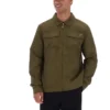 Sobrecamiseta con cremallera Kasa en verde oliva oscuro