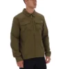 Sobrecamiseta con cremallera Kasa en verde oliva oscuro