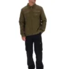 Sobrecamiseta con cremallera Kasa en verde oliva oscuro