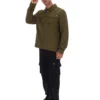 Sobrecamiseta con cremallera Kasa en verde oliva oscuro