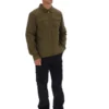 Sobrecamiseta con cremallera Kasa en verde oliva oscuro