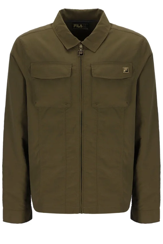 Sobrecamiseta con cremallera Kasa en verde oliva oscuro