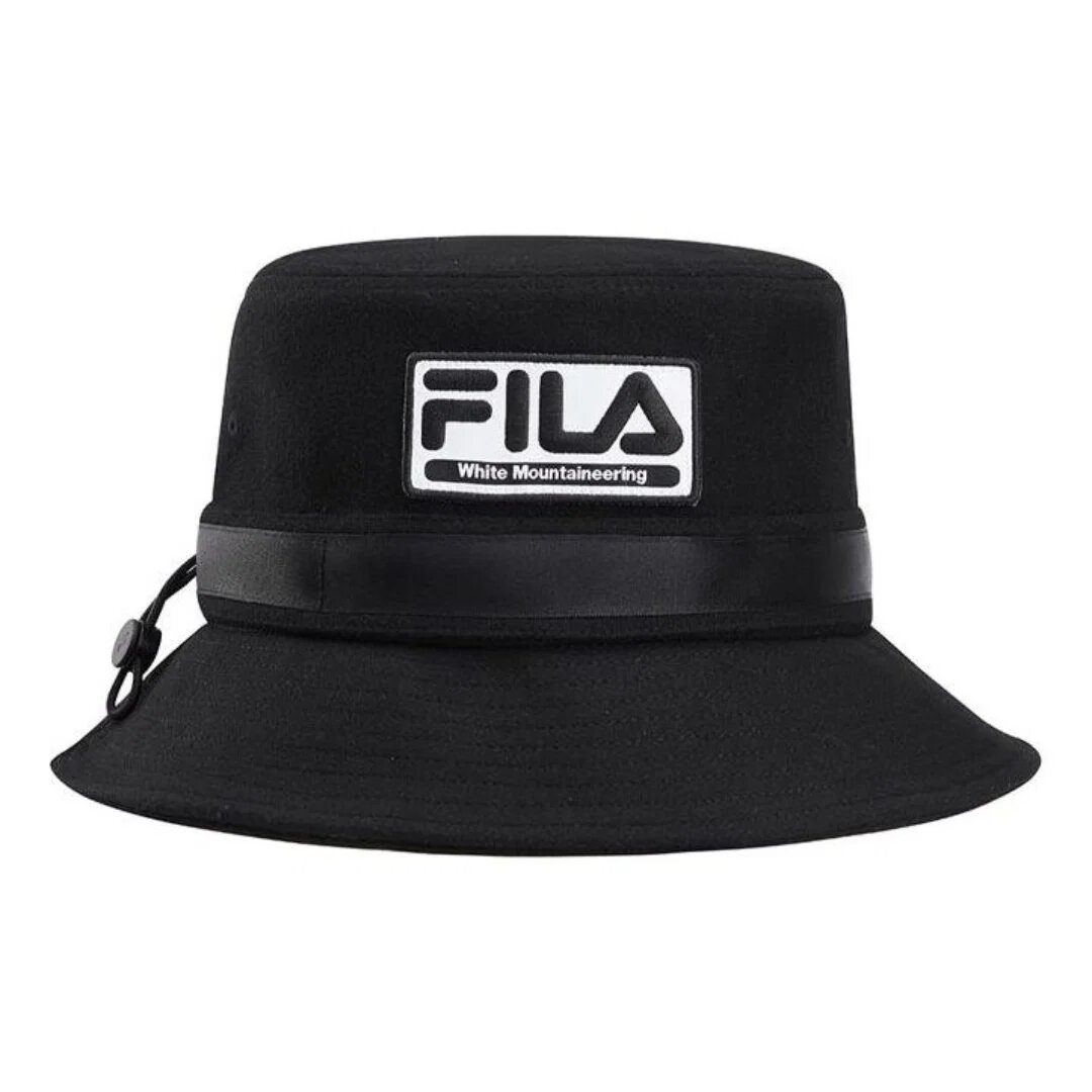 Sombrero de pescador casual con logotipo de Fila x White Mountaineering «Negro y blanco»