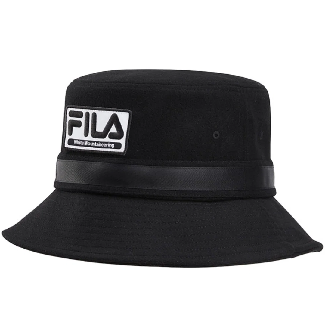 Sombrero de pescador casual con logotipo de Fila x White Mountaineering «Negro y blanco»