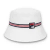 Sombrero tipo bucket con rayas Heritage en blanco