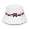 Sombrero tipo bucket con rayas Heritage en blanco