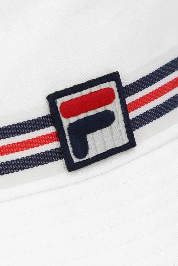 Sombrero tipo bucket con rayas Heritage en blanco