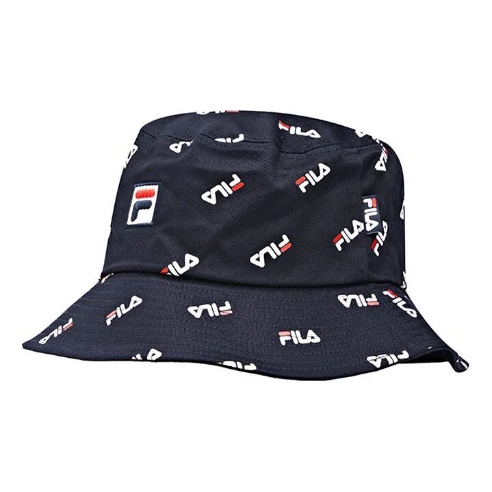 Sombrero tipo cubo con logo completo «Negro»