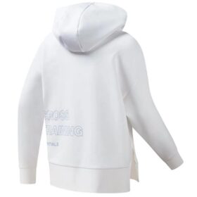 Sudadera con capucha asimétrica y dobladillo dividido de Athletics «Blanco Azul»