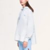 Sudadera con capucha asimétrica y dobladillo dividido de Athletics «Blanco Azul»