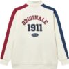 Sudadera con capucha casual y elegante con logotipo «Blanco Multicolor»