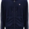 Sudadera con capucha Fila Italo Velour azul marino
