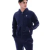 Sudadera con capucha Fila Italo Velour azul marino