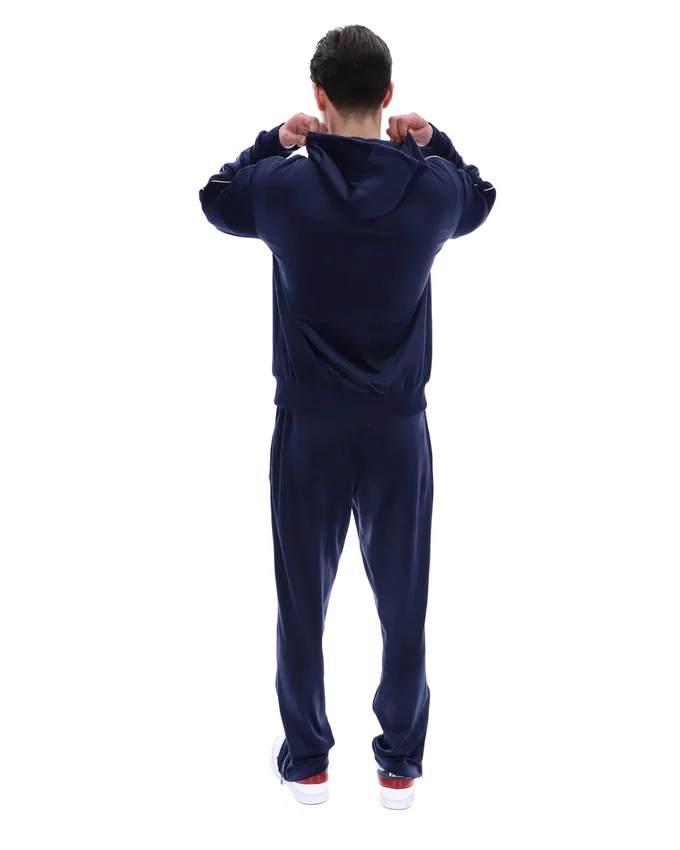 Sudadera con capucha Fila Italo Velour azul marino