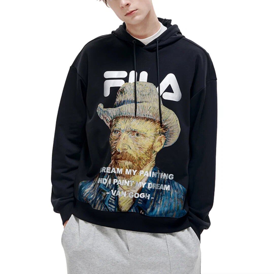 Sudadera con capucha Fila x Museo Van Gogh «Negro multicolor»