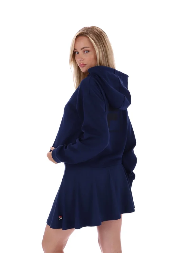 Sudadera con capucha y cremallera de 1/4 Fila Navy Fiorella
