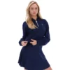 Sudadera con capucha y cremallera de 1/4 Fila Navy Fiorella