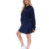 Sudadera con capucha y cremallera de 1/4 Fila Navy Fiorella