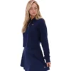Sudadera con capucha y cremallera de 1/4 Fila Navy Fiorella