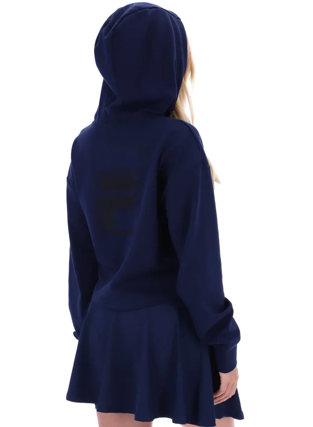 Sudadera con capucha y cremallera de 1/4 Fila Navy Fiorella