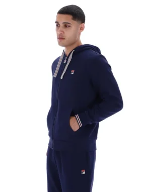 Sudadera con capucha y cremallera Tenconi de Fila en azul marino