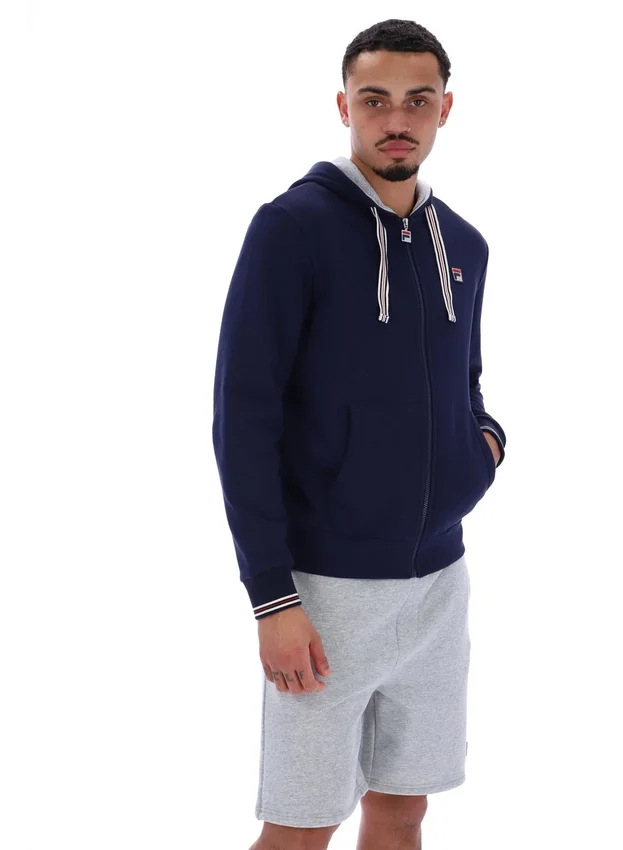 Sudadera con capucha y cremallera Tenconi de Fila en azul marino