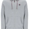 Sudadera con capucha y cremallera Tenconi en gris jaspeado