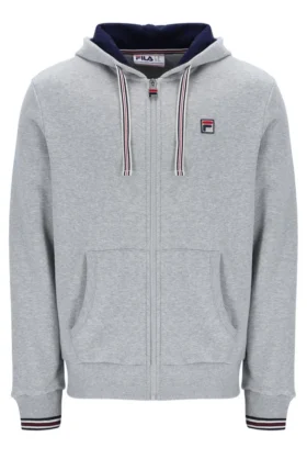 Sudadera con capucha y cremallera Tenconi en gris jaspeado