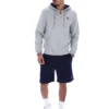 Sudadera con capucha y cremallera Tenconi en gris jaspeado