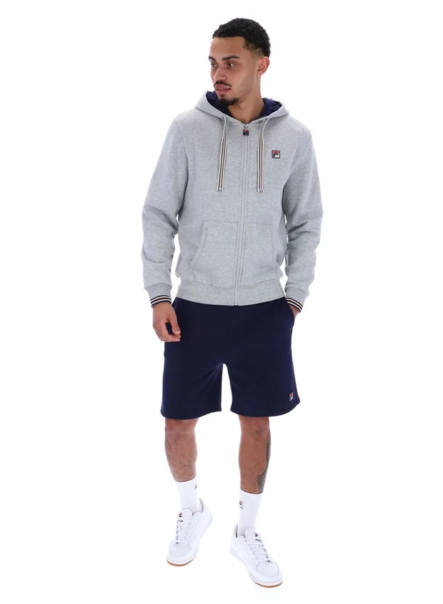 Sudadera con capucha y cremallera Tenconi en gris jaspeado