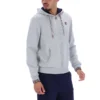 Sudadera con capucha y cremallera Tenconi en gris jaspeado